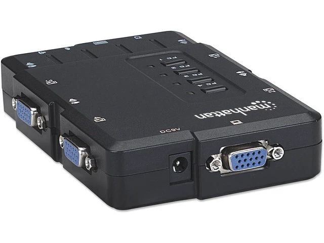 Alt view image 5 of 7 - 4 Port KVM Switch Audio & Microphone Functionality with USB Support for Managing Multimedia Systems on Computer & PC 151269