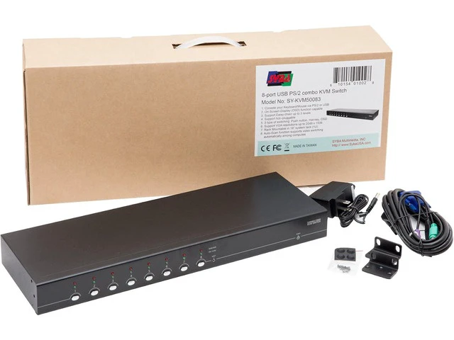Alt view image 5 of 7 - SY-KVM50083 8 Port VGA KVM Switch with USB and PS/2 Support