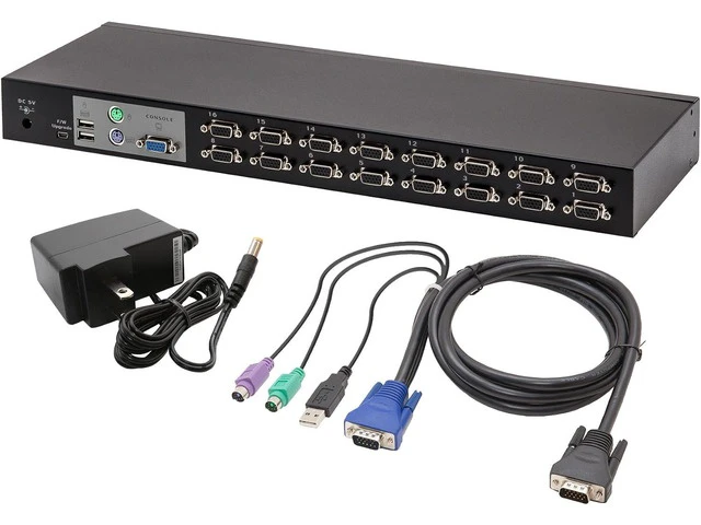 Alt view image 7 of 7 - SY-KVM50083 8 Port VGA KVM Switch with USB and PS/2 Support