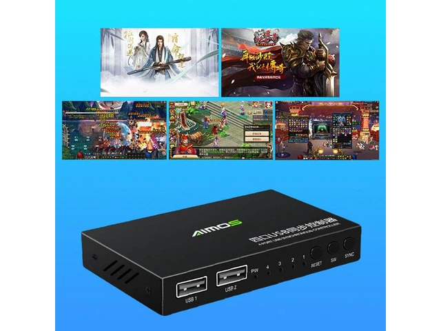 Alt view image 5 of 7 - KVM Synchronizer/USB Switch/Keyboard Mouse Controller, 4-Port Windows/Linux/Android/MAC Synchronizer Controller