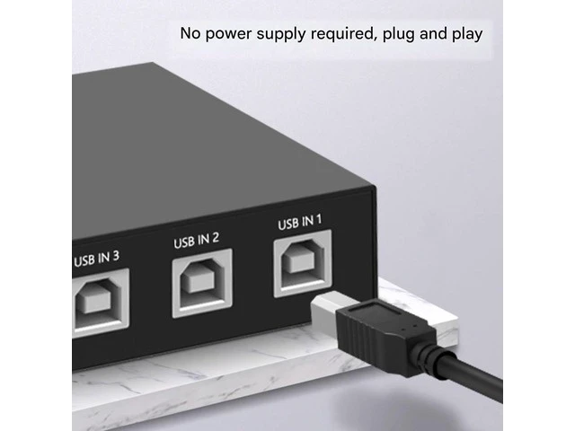 Alt view image 3 of 5 - 4 Ports USB Synchronizer - KVM Switch/Distributor, DNF Keyboard Mouse Shared Display Synchronization Controller, Supports Windows, Vista, Mac, OS Systems