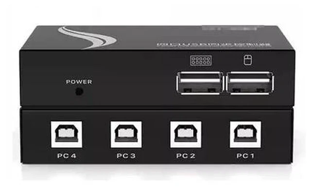 Main image of KVM Switch/Distributor - 4/8/16 Ports DNF Game Control Synchronizer, USB Keyboard Mouse Synchronizer/Sharer, Multi-Open Synchronous Control, for Game Tudios, Offices(4 Ports)