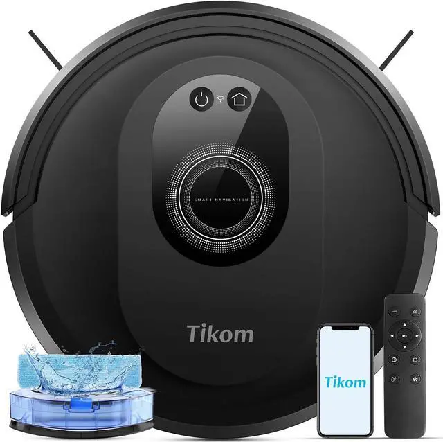 Main image of Robot Vacuum and Mop Combo, 5000Pa Robotic Vacuum Cleaner, 150 Min Max, App & Remote Control, Ideal for Hard Floor, Carpet, Pet Hair, Self-Charge(G8000 Max)