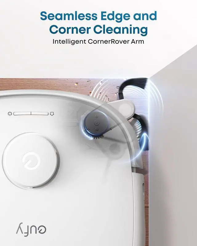 Alt view image 3 of 7 - Robot Vacuum Omni C20, 7,000 Pa, 60 Days Self Emptying, Auto Mop Washing, Auto Drying, 3.35" Ultra Slim, Transparent Tanks, Robot Vacuum and Mop Combo E25 White