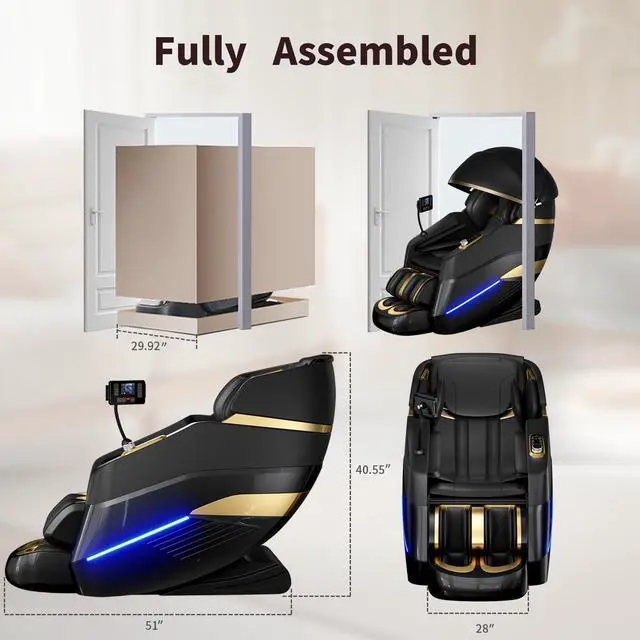 Alt view image 4 of 7 - Massage Chair Full Body,Zero Gravity 3D SL-Track Shiatsu Massage Recliner Chair Built-in Heat System Airbag Massage with Body Scan, Deep Yoga Stretch, Calfrest Extension And Foot And Back massage