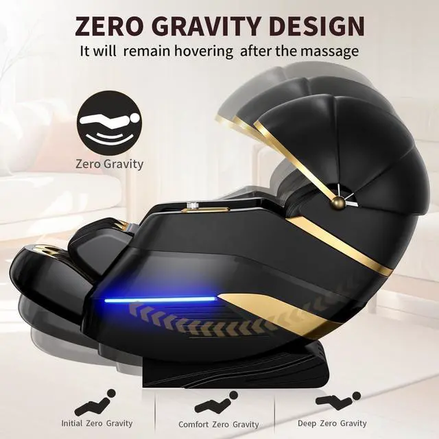 Alt view image 5 of 7 - Massage Chair Full Body,Zero Gravity 3D SL-Track Shiatsu Massage Recliner Chair Built-in Heat System Airbag Massage with Body Scan, Deep Yoga Stretch, Calfrest Extension And Foot And Back massage