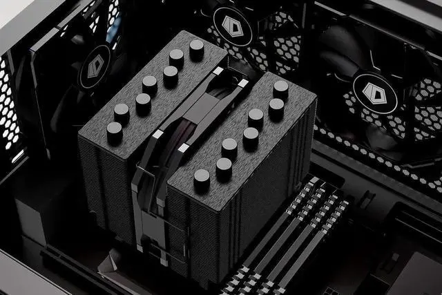 Alt view image 6 of 7 - ID-COOLING SE-207-XT Slim 135mm Height All-Black CPU Cooler 7 Heat Pipes Dual-Tower CPU Air Cooler with 120mm PWM Fan TDP 220W, CPU Fan for Intel 1700/1200/115X, AMD AM5/AM4