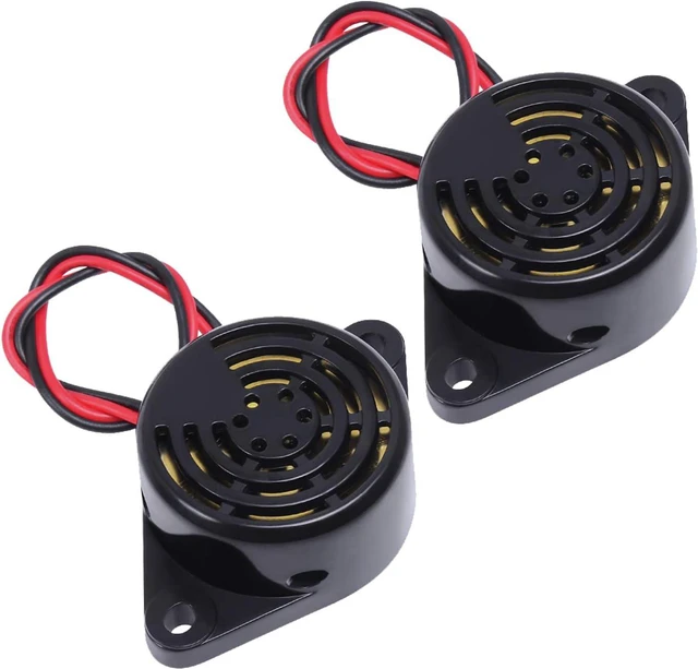 Main image of 2 PCS Piezo Buzzer, Icstation Buzzer Alarm 12V Electronic Beep Buzzer 100dB Piezo Alarm Siren Continous Sound for Motorcycle Golf Cart Vehicles Car Alarm