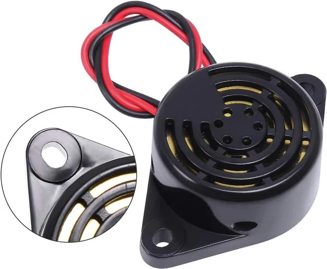 Alt view image 4 of 7 - 2 PCS Piezo Buzzer, Icstation Buzzer Alarm 12V Electronic Beep Buzzer 100dB Piezo Alarm Siren Continous Sound for Motorcycle Golf Cart Vehicles Car Alarm