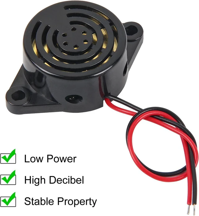 Alt view image 6 of 7 - 2 PCS Piezo Buzzer, Icstation Buzzer Alarm 12V Electronic Beep Buzzer 100dB Piezo Alarm Siren Continous Sound for Motorcycle Golf Cart Vehicles Car Alarm