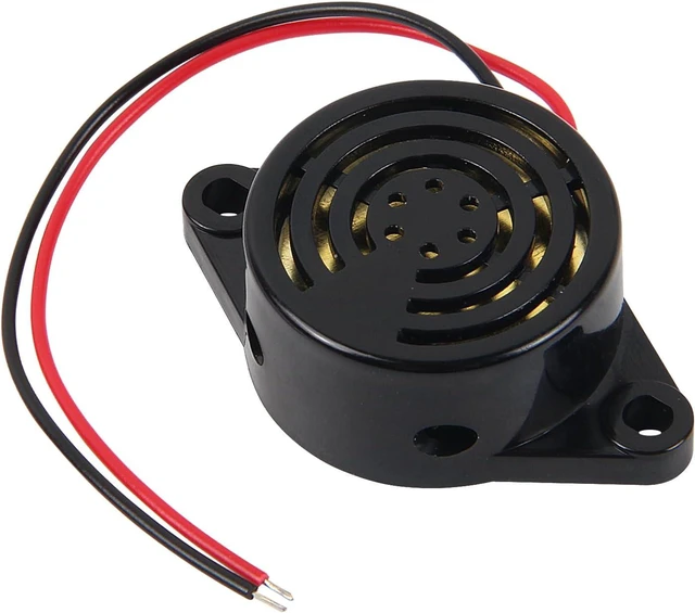 Alt view image 3 of 7 - 2 PCS Piezo Buzzer, Icstation Buzzer Alarm 12V Electronic Beep Buzzer 100dB Piezo Alarm Siren Continous Sound for Motorcycle Golf Cart Vehicles Car Alarm