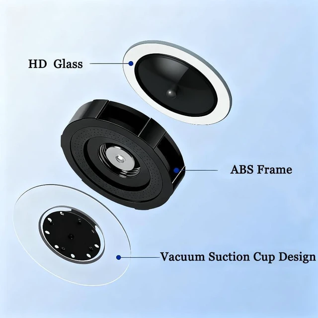 Alt view image 7 of 7 - Car Blind Spot Mirror 360° Suction Cup Ultra-Clear Auxiliary Mirror for Reversing