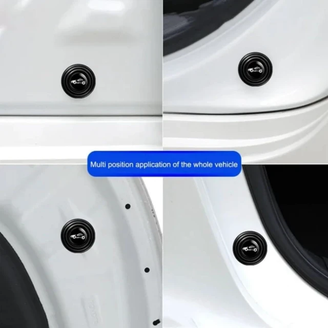 Alt view image 4 of 5 - Universal Car Door Anti-Collision & Noise-Reduction Pads (Set of 4) Shock-Absorbing, Sound-Dampening Adhesive Seals for Door Closure Protection