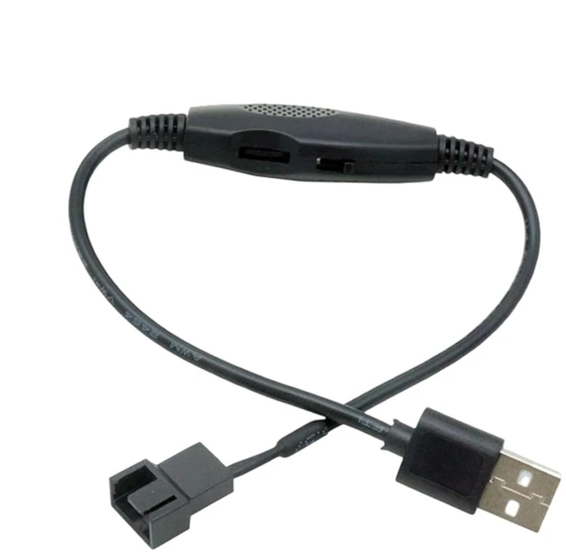 Alt view image 4 of 7 - Case Fan Adapter USB to PWM Converter Connector,30CM