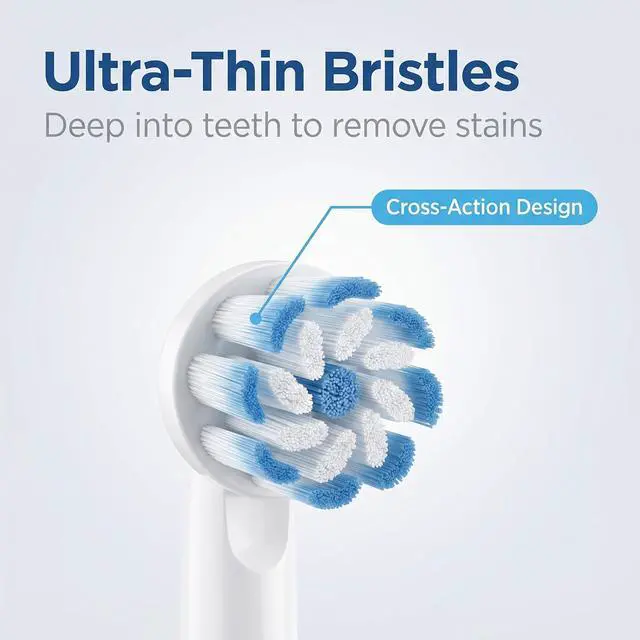 Alt view image 3 of 6 - Oral-B Pro Sensitive Clean Replacement Brush Heads, 8 Count - Extra Soft Bristles for Sensitive Gums, Compatible with Most Oral-B Electric Toothbrushes