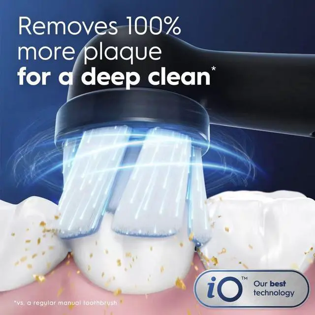 Alt view image 3 of 6 - Oral-B iO Gentle Care Replacement Brush Heads, 4 Count, Black, Ultra-Soft Bristles for Sensitive Gums, Compatible with Oral-B iO Series