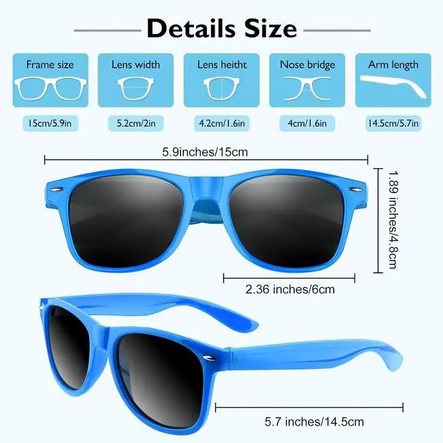 Alt view image 3 of 7 - 100 Pack Neon Kids Sunglasses Party Favors for Birthday Party Summer Beach Pool Party Supplies