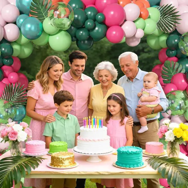 Alt view image 6 of 7 - Ouddy Life 156pcs Tropical Balloons Arch Garland Kit, Hawaiian Summer Luau Party Decorations, Hot Pink Dark Green Orange Palm Leaves Balloons for Aloha Flamingo Beach Pool Baby Shower Birthday Decor