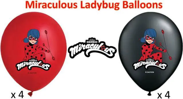 Alt view image 3 of 4 - Miraculous Ladybug Rena Rouge 12" Birthday Balloons 16 Pcs | Assorted Colors Premium Latex for Miraculous Ladybug Party Supplies and Decorations by Vision E.D.