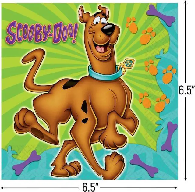 Alt view image 2 of 5 - Scooby-Doo Luncheon Napkins - 6.5" x 6.5" (16 Count), Premium Paper Napkins & Multicolor Design - Perfect For Themed Parties & Events