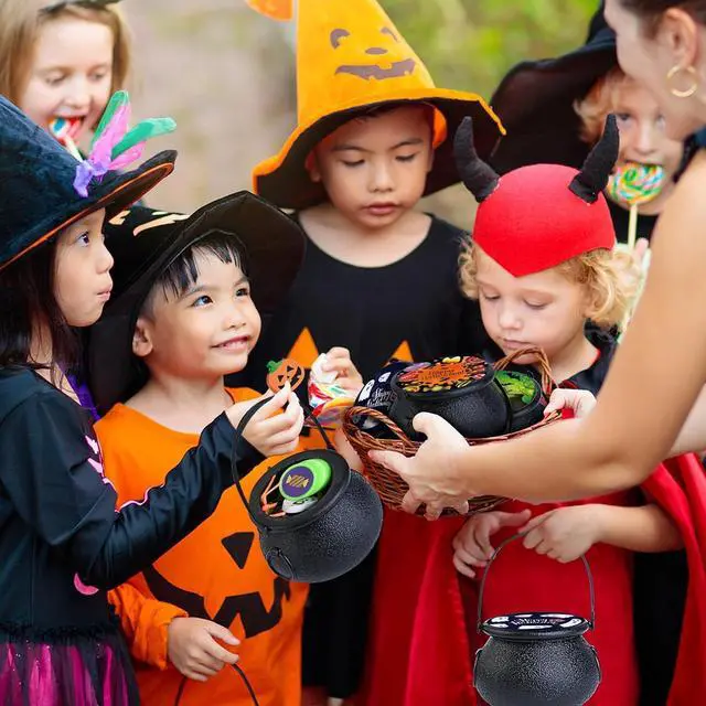 Alt view image 5 of 7 - Shemira 384 PCS Halloween Party Favors Bulk for Kids, 48 Pack Prefilled Witch Cauldrons with Halloween Toys, Halloween Goodie Bag Fillers, Halloween Party Supplies, Halloween Miniatures Novelty Toys