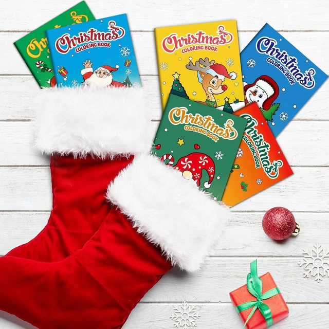 Alt view image 6 of 7 - D-FantiX 24Pack Christmas Coloring Book for Kids, Christmas Party Favors for Kids, Holiday Activities Gift for Boys Girls, Xmas Treats Prizes Stockings Goodie Bags Stuffer Filler Party Supplies