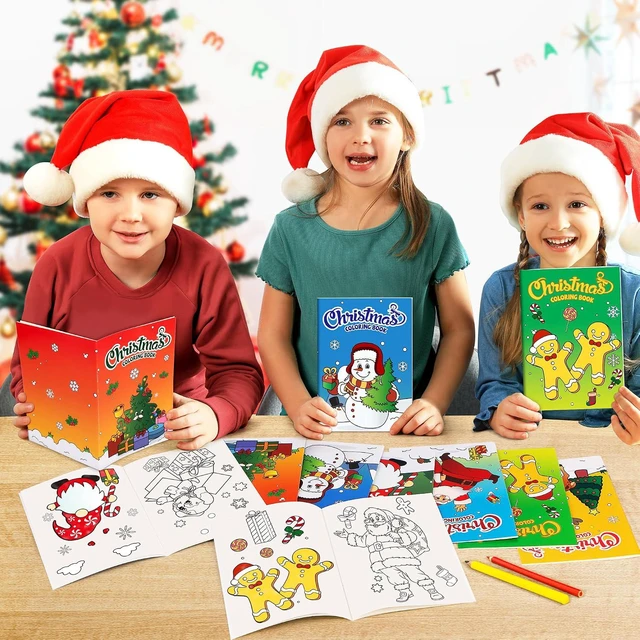 Alt view image 5 of 7 - D-FantiX 24Pack Christmas Coloring Book for Kids, Christmas Party Favors for Kids, Holiday Activities Gift for Boys Girls, Xmas Treats Prizes Stockings Goodie Bags Stuffer Filler Party Supplies