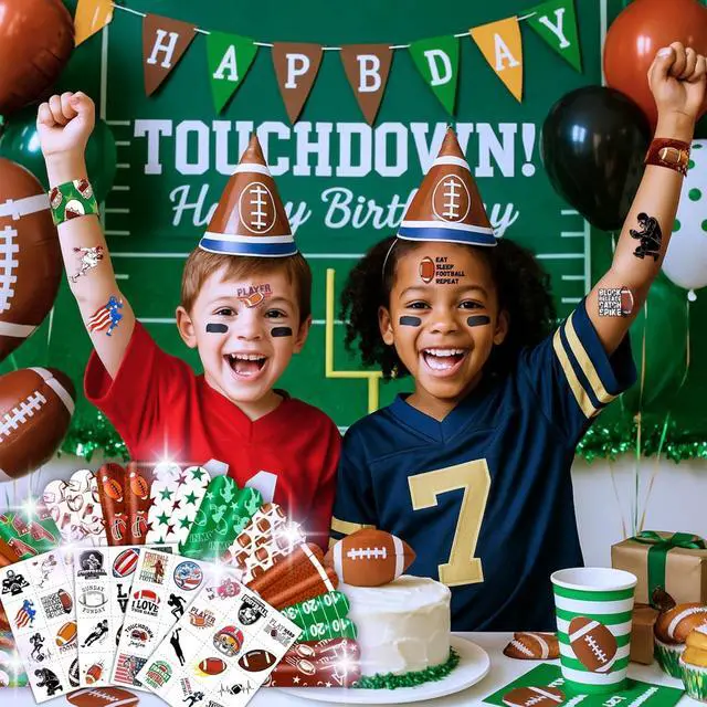 Alt view image 4 of 7 - 72PCS Football Party Favors - 48PCS Pre-cut Temporary Tattoos & 24PCS Slap Bracelets - American Rugby Themed Birthday Supplies, Decorations, Gifts, Classroom Prizes for Kids, Boys & Cheerleaders