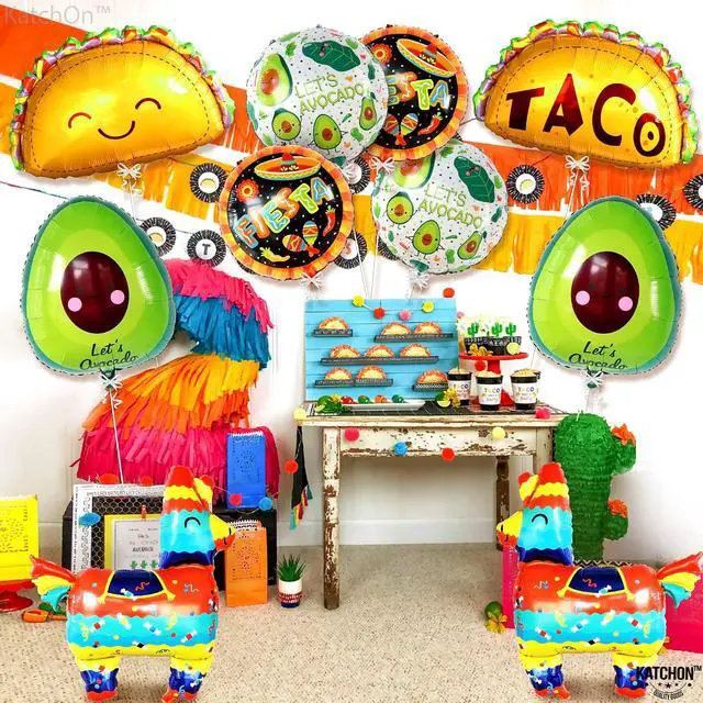 Alt view image 3 of 4 - KatchOn, Cinco de Mayo Balloons - 10 Pcs | Fiesta Balloons, Fiesta Party Decorations, Cinco De Mayo Decorations | Mexican balloons, Mexican Party decorations | Taco, Llama balloon | Avocado Balloon