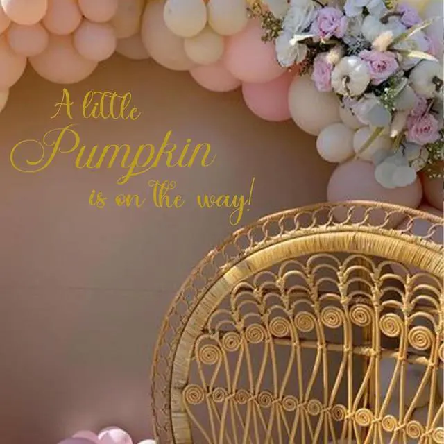 Alt view image 4 of 6 - Gostman A Little Pumpkin is On The Way Balloon Arch Decal - Halloween Baby Shower Decorations,Thanksgiving Day Party Decor,Pumpkin Themed Party Supplies