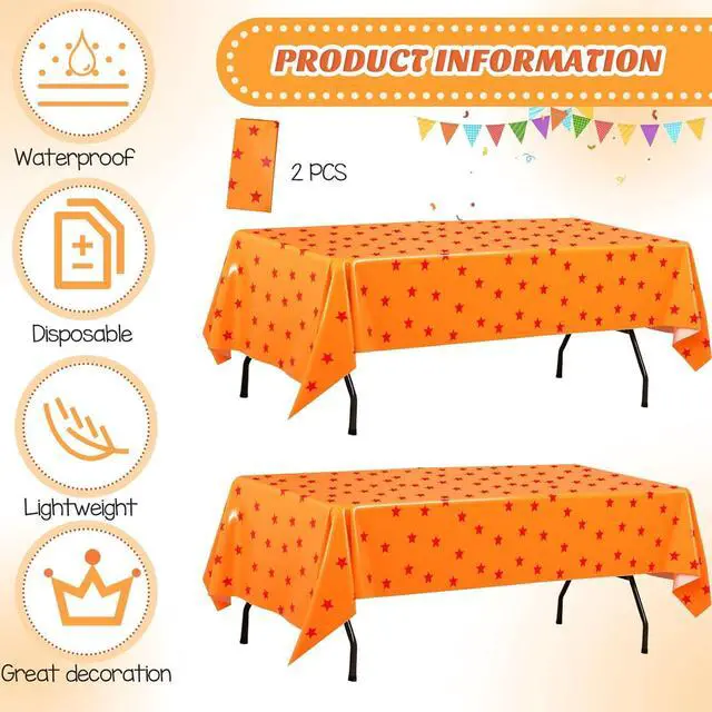 Alt view image 3 of 6 - Oudain 170 Pcs Anime Tableware Set Anime Theme Party Supplies 24 Sets Yellow and Red Stars Print Disposable Plates Napkin Cup Fork Knife Spoon Tablecloth for Anime Party Decorations