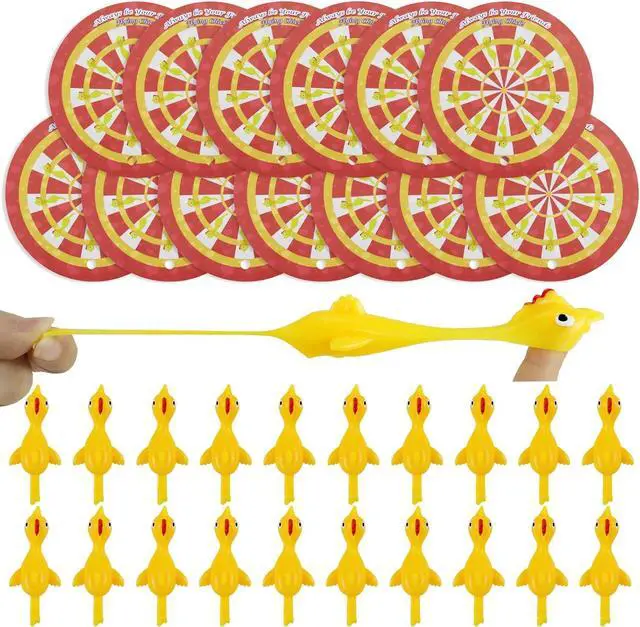 Main image of Valentines Day Cards for Kids School 36pcs Flying Chicken Slingshot Toys with Valentine Cards, Valentine Exchange Cards for Boys Girls Toddler School Class Classroom Party Favors