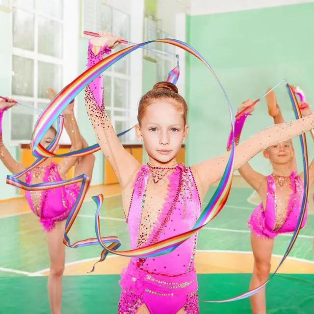 Alt view image 6 of 7 - Jucoan 30 Pack Dance Ribbons for Kid, 6.6 Ft Rhythmic Gymnastics Dancing Wands, Rainbow Kid Birthday Party Favor Supplies, Gymnastics Easter Goodie Bag Baskets Stuffers for Girls