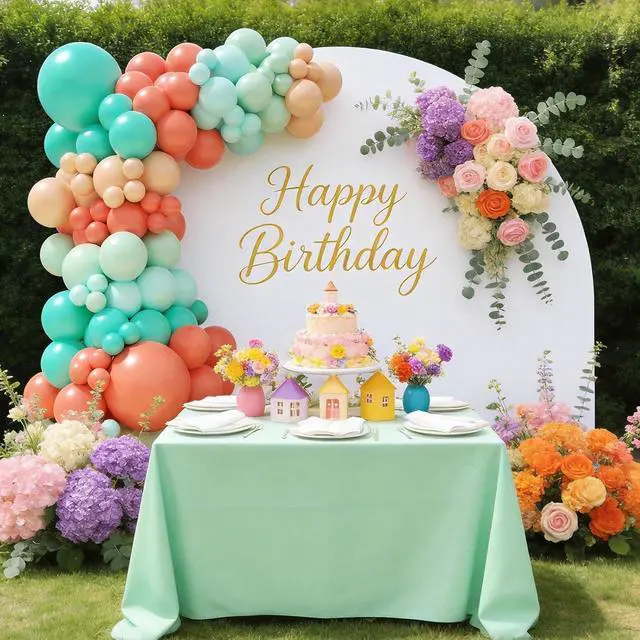 Alt view image 5 of 7 - Hawaii Balloons Arch Kit, Tropical Balloon Garland with Orange Teal Blue Balloons for Birthday Decorations, Baby Shower Tropical Hawaii Magic Theme Luau Tiki Party Supplies