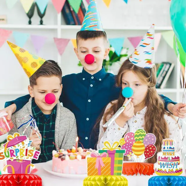 Alt view image 6 of 7 - 12 Pcs Birthday Table Decorations Colorful Birthday Centerpieces for Tables Happy Birthday Decorations Honeycomb Centerpieces Decor for Kids Happy Birthday Party Supplies