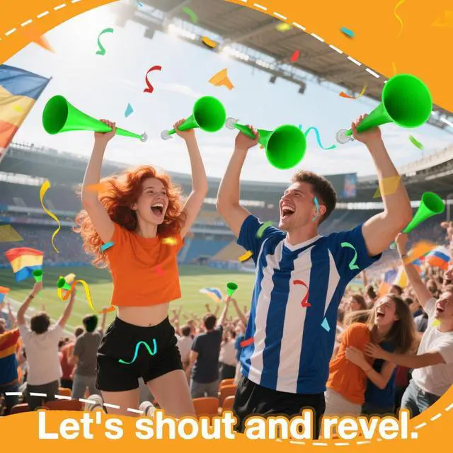 Alt view image 6 of 7 - Vuvuzelas Soccer Horn Collapsible Stadium Hockey Blow Stadium Noise Maker Loud Sound Blow Noisemakers Sports Trumpet Horn maker for Sports Events Parties Supplies Favors Accessories (green)