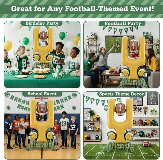 Alt view image 6 of 6 - Football Party Supplies, 59 Inch Standing Football Goal Post Balloons for Party Decorations, Sports Theme Birthday, Game Day Celebration, Outdoor & Indoor Photo Backdrop