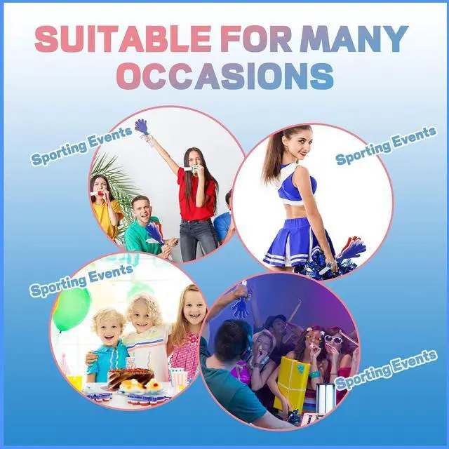 Alt view image 7 of 7 - 100 Pcs Red/White/Blue Hand Clappers 7.5 Inch Noise Makers Plastic Clapping Hands Noisemakers Patriotic Parties, Sporting Event, Concert Supplies Dance Celebrations and Many Other Occasions
