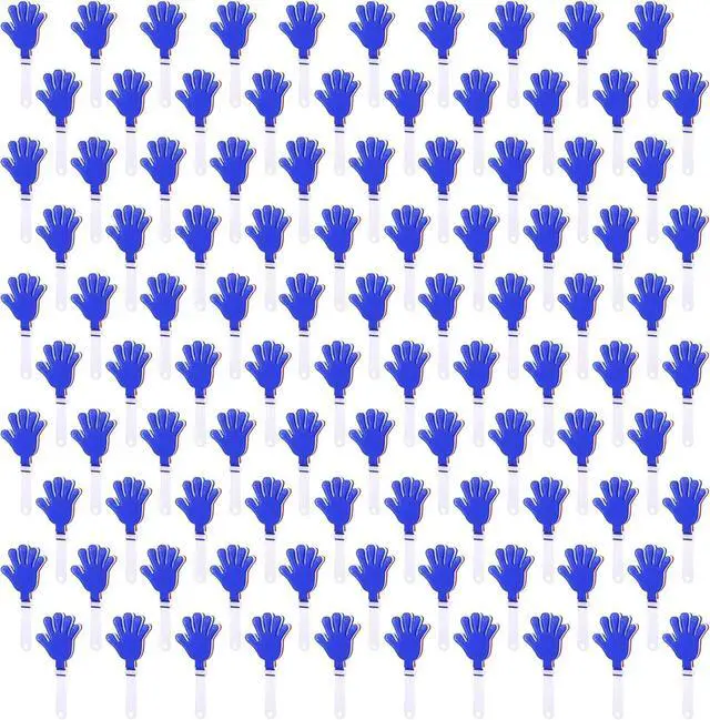 Main image of 100 Pcs Red/White/Blue Hand Clappers 7.5 Inch Noise Makers Plastic Clapping Hands Noisemakers Patriotic Parties, Sporting Event, Concert Supplies Dance Celebrations and Many Other Occasions