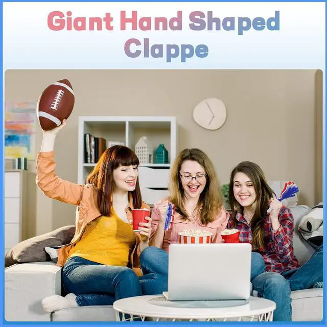 Alt view image 5 of 7 - 100 Pcs Red/White/Blue Hand Clappers 7.5 Inch Noise Makers Plastic Clapping Hands Noisemakers Patriotic Parties, Sporting Event, Concert Supplies Dance Celebrations and Many Other Occasions
