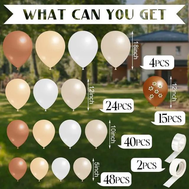 Alt view image 2 of 7 - 131 Pcs Cielito Lindo Party Decoration Platos De Barro Fiesta Balloons Arch Kit Backdrop Mexican Talavera Party Decorations for Wedding Birthday Baby Shower Bridal Engagement Photo Supplies(Brown)