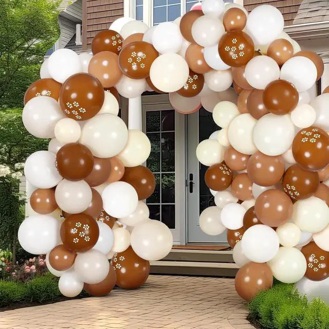 Alt view image 5 of 7 - 131 Pcs Cielito Lindo Party Decoration Platos De Barro Fiesta Balloons Arch Kit Backdrop Mexican Talavera Party Decorations for Wedding Birthday Baby Shower Bridal Engagement Photo Supplies(Brown)