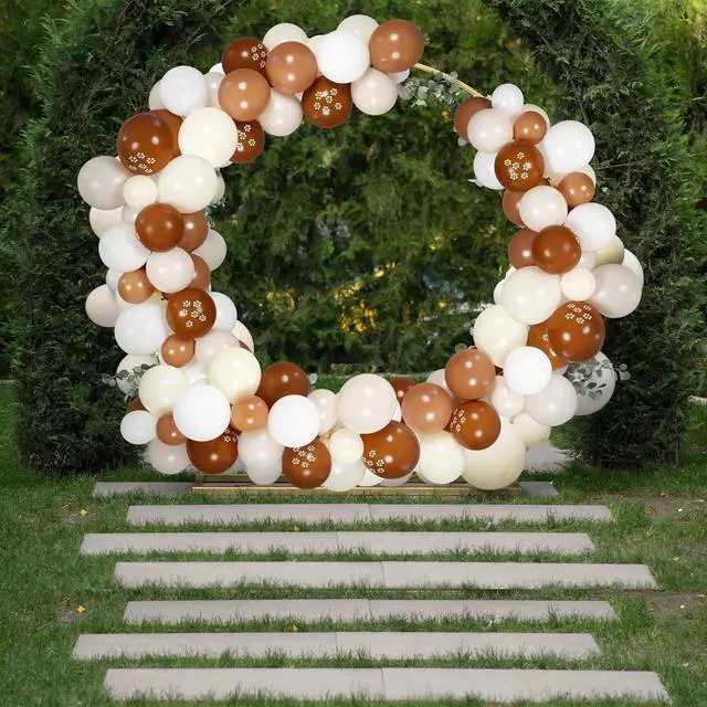 Alt view image 7 of 7 - 131 Pcs Cielito Lindo Party Decoration Platos De Barro Fiesta Balloons Arch Kit Backdrop Mexican Talavera Party Decorations for Wedding Birthday Baby Shower Bridal Engagement Photo Supplies(Brown)