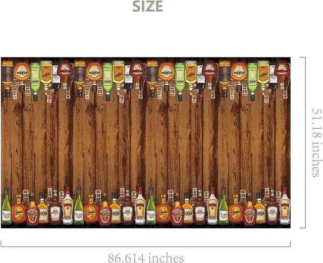Alt view image 7 of 7 - Whiskey Party Tablecover Plastic Whiskey Theme Birthday Tablecloth Aged to Perfection Birthday Party Decorations Supplies, Multi Color