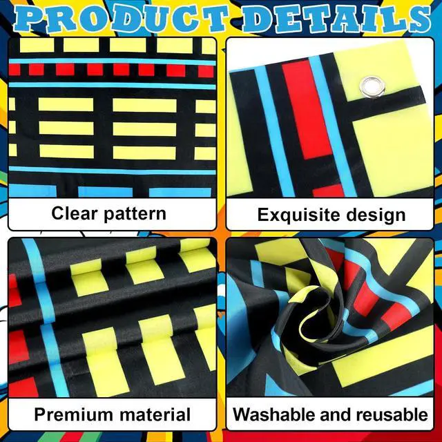 Alt view image 3 of 7 - Hero Party Porch Banner Super Themed Hero Birthday Party Decoration Super City Door Banner Skyline Building Porch Sign Hanging Banner Backdrop for Birthday Baby Shower Party Photo Booth Prop Supplies