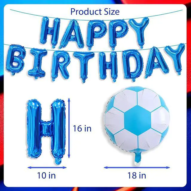 Alt view image 3 of 7 - Soccer Theme Birthday Party Supplies Include Fringe Curtains Tinsel, Balloons Banner, Soccer Theme Birthday Decorations