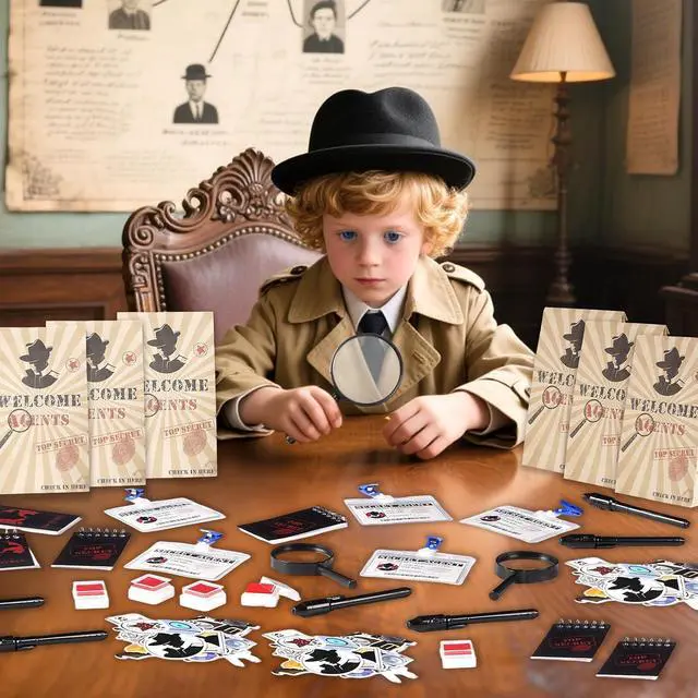 Alt view image 3 of 6 - Vanblue 134Pcs Detective Party Favors Spy Kit Escape Room Birthday Party Decorations Supplies Magnifying Glass Gift for Kids Treat Bags Stuffers Pinata Filler Classroom Prizes
