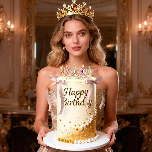 Alt view image 3 of 7 - 19Pcs Gold Crown Cake Topper Queen Crown Tiara for Princess Birthday Party Decor Gold Bows Crowns for Cake Decorations Queen Themed Wedding Party Supplies