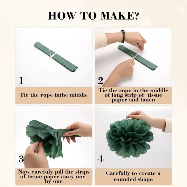 Alt view image 6 of 6 - Sage Green Birthday Decorations for Women, Olive Green Nude Gold Retro Birthday Party Supplies, Neutral Greenery Rustic Décor Kit with Balloons Banner Pom Poms (Green)