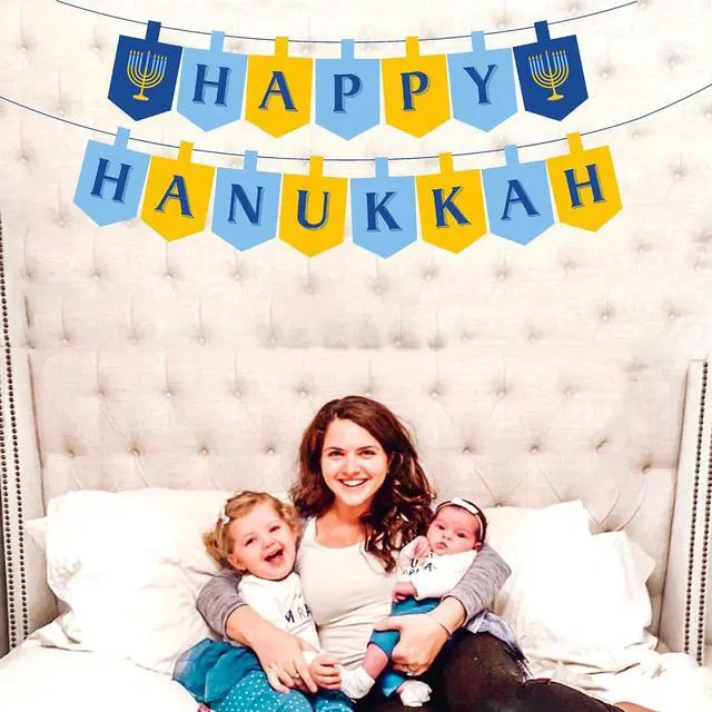 Alt view image 5 of 6 - CupaPlay Hanukkah Banner with Candlestick for Party Decorations Party Supplies